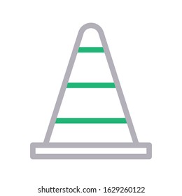 cone vector color line icon 