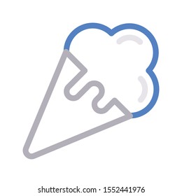 cone vector colour line icon