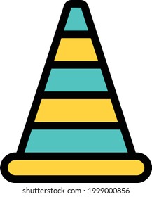Konus-Vektorfarbe-Symbol