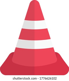 cone vector flat color icon