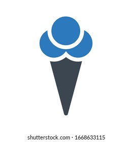 cone vector glyph color icon 