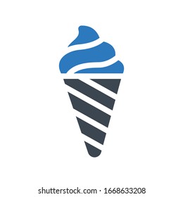 cone vector glyph color icon 