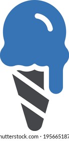 cone vector glyph color icon