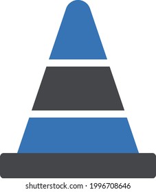 cone vector glyph color icon