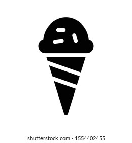 cone vector glyph flat icon