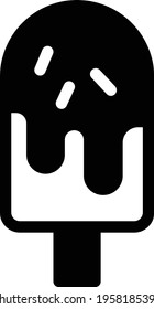 cone vector glyph flat icon
