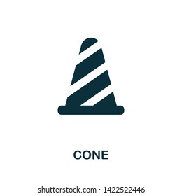 Cone vector icon illustration. Creative sign from construction tools icons collection. Filled flat Cone icon for computer and mobile. Symbol, logo vector graphics.