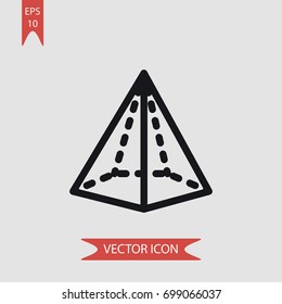Cone vector icon  illustration symbol