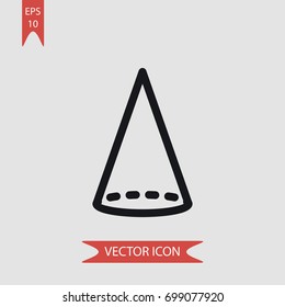 Cone vector icon, illustration symbol