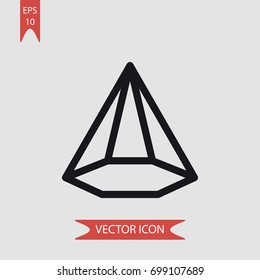 Cone vector icon, illustration symbol