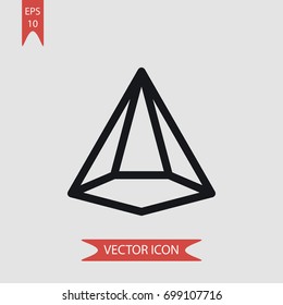Cone vector icon, illustration symbol