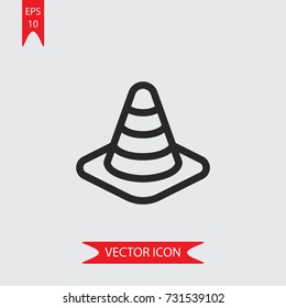 Cone vector icon, illustration symbol
