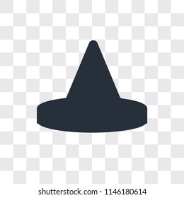 Cone vector icon isolated on transparent background, Cone logo concept