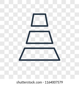 Cone vector icon isolated on transparent background, Cone logo concept