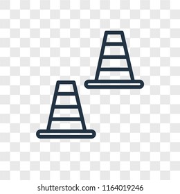 Cone vector icon isolated on transparent background, Cone logo concept