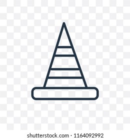 Cone vector icon isolated on transparent background, Cone logo concept