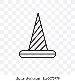 Cone vector icon isolated on transparent background, Cone logo concept