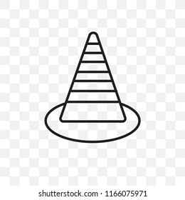 Cone vector icon isolated on transparent background, Cone logo concept