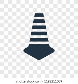 Cone vector icon isolated on transparent background, Cone transparency logo concept