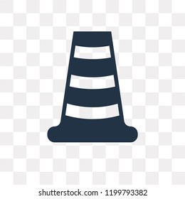 Cone vector icon isolated on transparent background, Cone transparency concept can be used web and mobile
