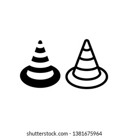 cone vector icon, traffic cone icon vector logo template 