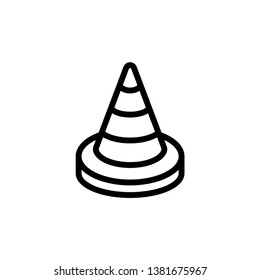 cone vector icon, traffic cone icon vector logo template 