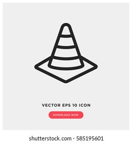 Cone vector icon, under construction symbol. Modern, simple flat vector illustration for web site or mobile app