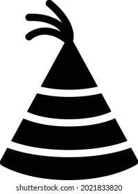 ilustración de vector de cono aislada en un fondo transparente. iconos vectoriales de glifo para el concepto o gráficos web.