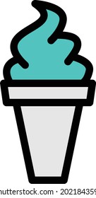 cone vector illustration isolated on a transparent background . colour vector icons for concept or web graphics.
