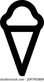 ilustración vectorial de cono aislada en un fondo transparente. iconos vectoriales de trazo para el concepto o gráficos web.