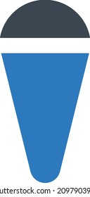 cone vector illustration isolated on a transparent background. glyph vector icons for concept or web graphics.