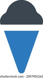cone vector illustration isolated on a transparent background. glyph vector icons for concept or web graphics.