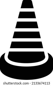 cone vector illustration isolated on a transparent background . glyph vector icons for concept or web graphics.