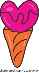 cone Vector illustration on a transparent background.Premium quality symmbols.Vector line flat icon for concept and graphic design.
