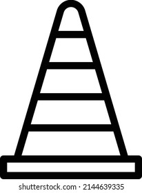 cone Vector illustration on a transparent background. Premium quality symbols. Stroke vector icon for concept and graphic design.