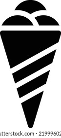 cone Vector illustration on a transparent background. Premium quality symmbols. Glyphs vector icons for concept and graphic design. 
