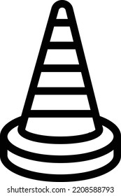 cone  Vector illustration on a transparent background. Premium quality symmbols. Thin line vector icons for concept and graphic design. 
