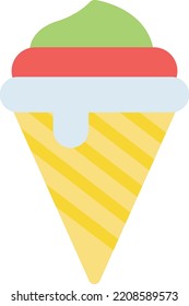 cone Vector illustration on a transparent background. Premium quality symmbols. Line Color vector icons for concept and graphic design. 
