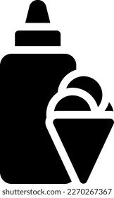 konische Vektorgrafik auf transparentem Hintergrund. Hochwertige Symbole. Glyphen Vektorsymbole für Konzept und Grafikdesign.