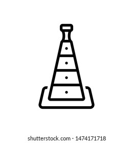Cone vector line icon