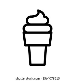 cone vector thin line icon 