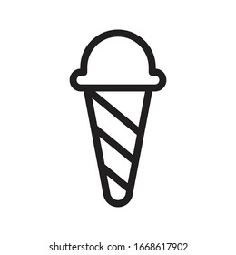 cone vector thin line icon 