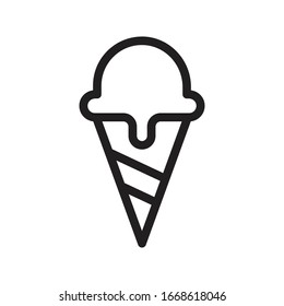 cone vector thin line icon 