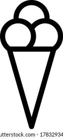 cone vector thin line icon 