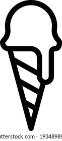 cone vector thin line icon
