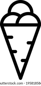 cone vector thin line icon