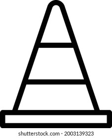cone vector thin line icon