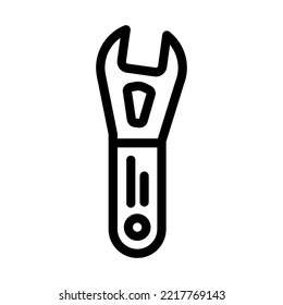 cone wrench line icon vector. cone wrench sign. isolated contour symbol black illustration