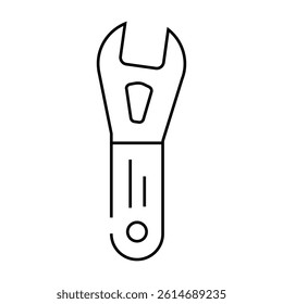 cone wrench line icon vector. cone wrench sign. isolated contour symbol black illustration