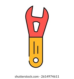 cone wrench line icon vector. cone wrench sign. isolated symbol illustration